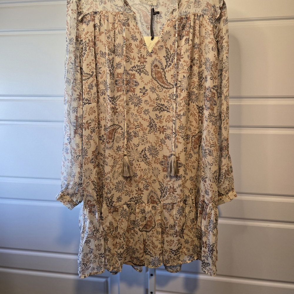 Bohemian Floral Tassel Dress
